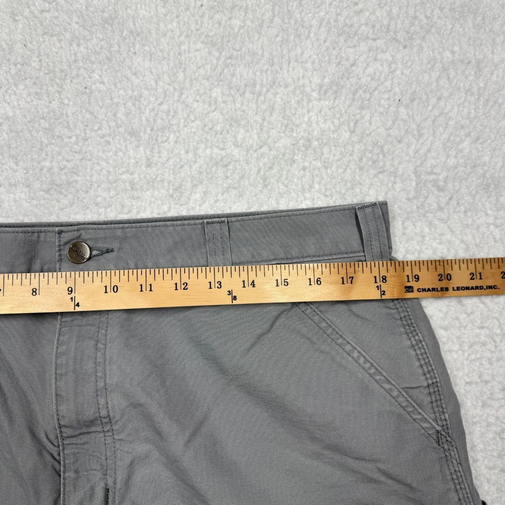 Vintage Carhartt Shorts Gray Canvas Carpenter B144 APH Workwear Men's Size 38 - Picture 3 of 10